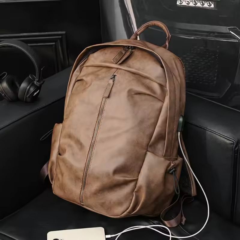 Mochila Executiva em Couro Celesto Stock
