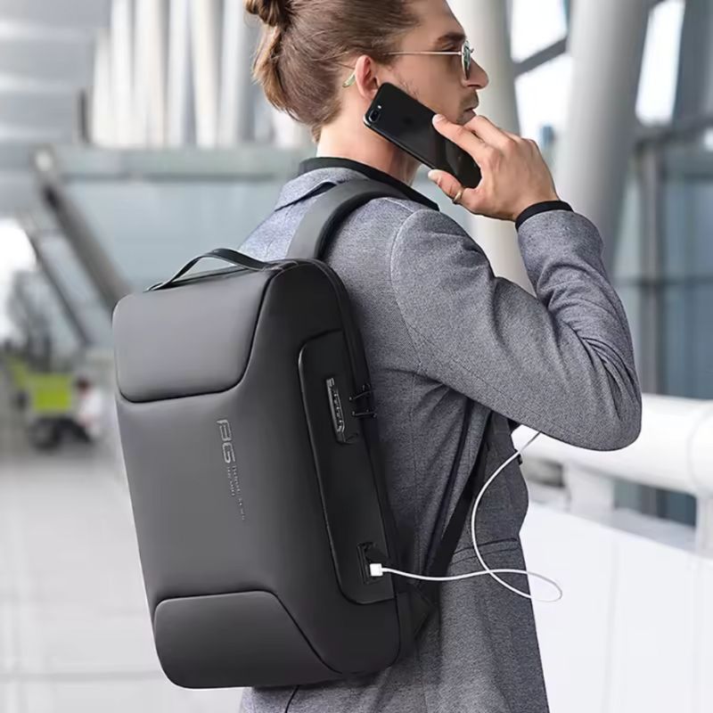 Mochila Executiva Anti Furto Bange Celesto