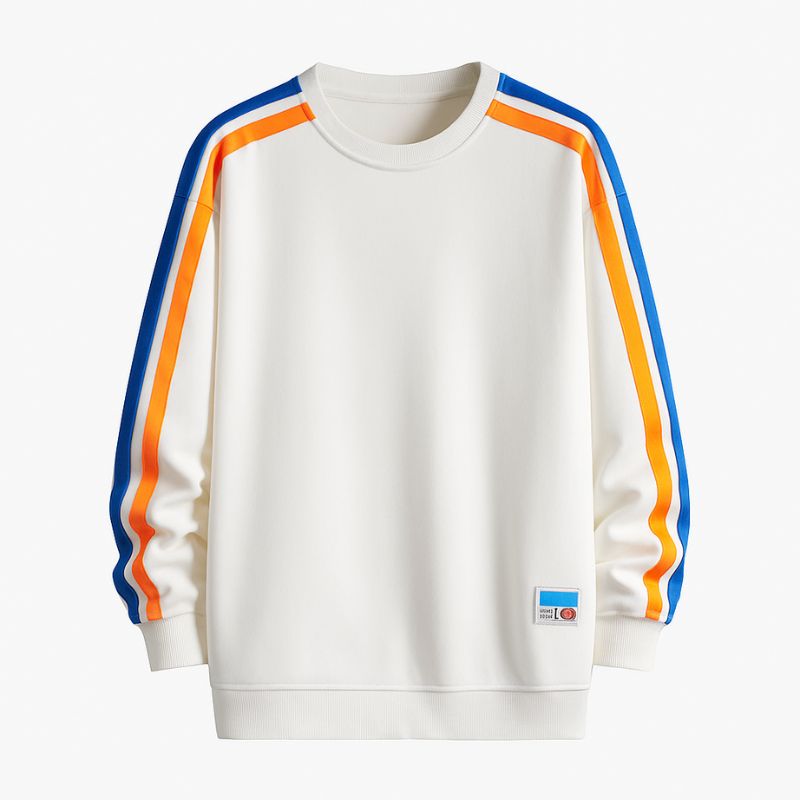 Moletom Masculino Listrado Celesto