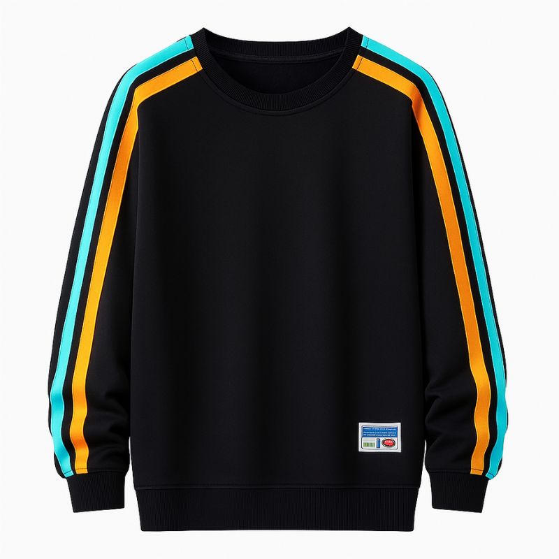 Moletom Masculino Listrado Celesto