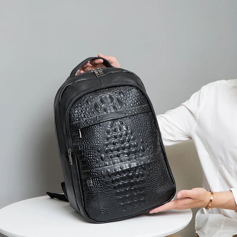 Mochila Executiva em Couro Celesto Rustic