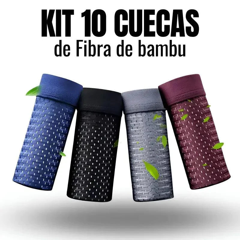 Kit 10 Cuecas de Fibra de Bambu - Ultra Confortável