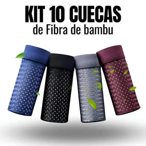 Kit 10 Cuecas de Fibra de Bambu - Ultra Confortável