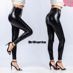 Calça Legging de Couro Aveludada - Fashion Leg