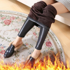 Calça Legging de Couro Aveludada - Hot Legging