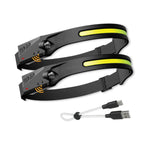 Lanterna de Cabeça Led Recarregável Impermeável - Compre 1 Leve 2