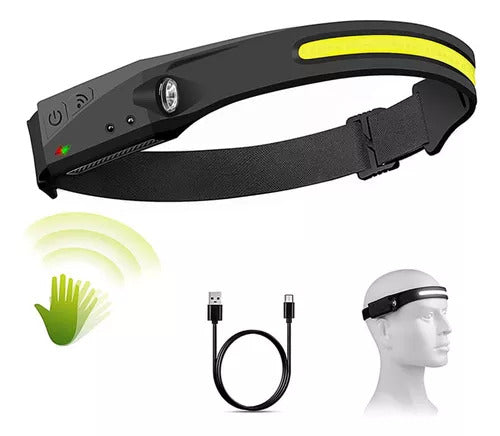 Lanterna de Cabeça Led Recarregável Impermeável - Compre 1 Leve 2