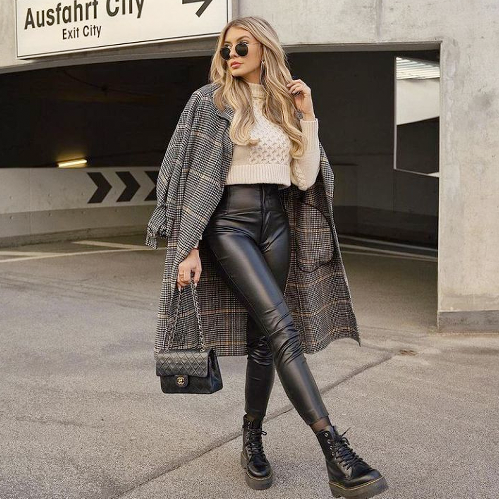 Calça Legging de Couro Aveludada - Hot Legging