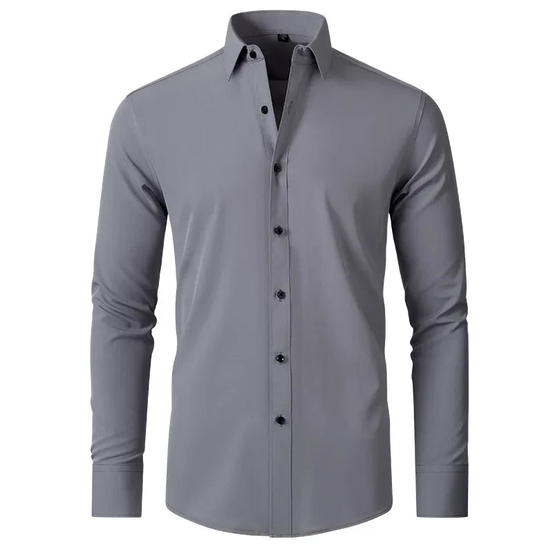 Camisa Flexível Ultra Comfort Tecido Seda Gelo - Não amarrota