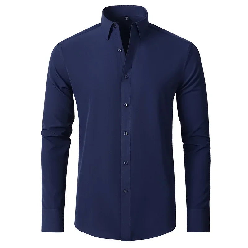 Camisa Flexível Ultra Comfort Tecido Seda Gelo - Não amarrota