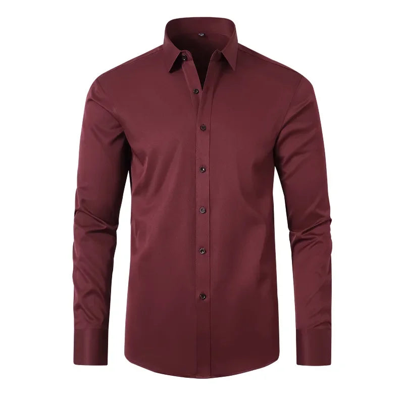 Camisa Flexível Ultra Comfort Tecido Seda Gelo - Não amarrota