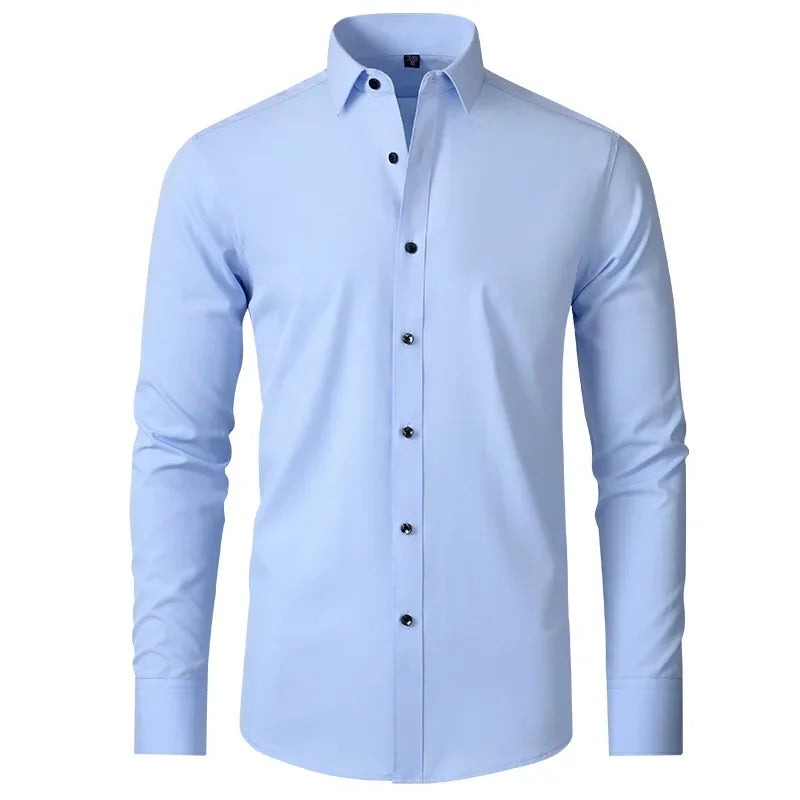 Camisa Flexível Ultra Comfort Tecido Seda Gelo - Não amarrota
