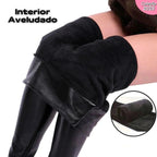 Calça Legging de Couro Aveludada - Fashion Leg