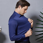 Camisa Flexível Ultra Comfort Tecido Seda Gelo - Não amarrota