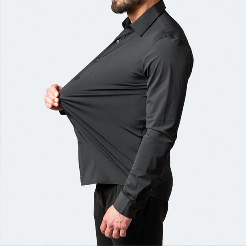 Camisa Flexível Ultra Comfort Tecido Seda Gelo - Não amarrota