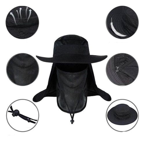 Chapéu de pesca 3 em 1 com Proteção UV - Pague 1 Leve 2