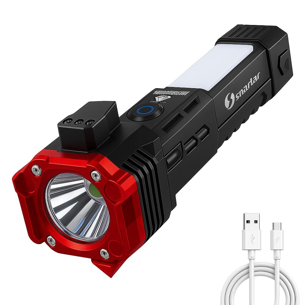 Lanterna Tática 4 em 1 com Powerbank Integrado - Ultra Potência